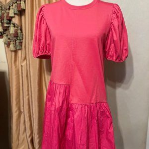 English Factory Ruffle Hem Mini Dress